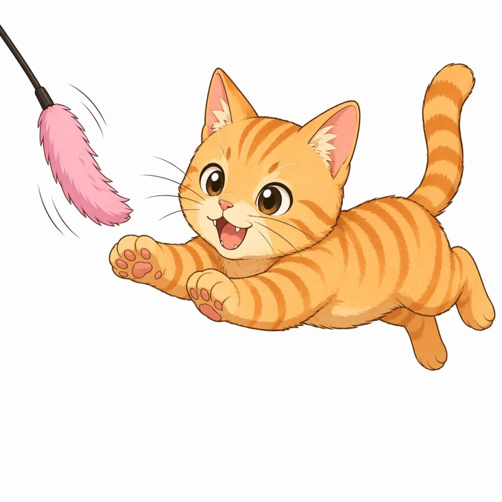 遊びの延長で手を噛んでくる猫のイメージ