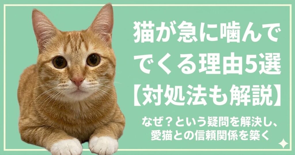 じゃれて噛んでくる子猫