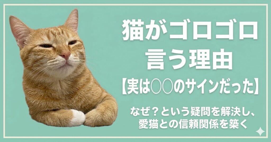 ゴロゴロ鳴いて甘える猫