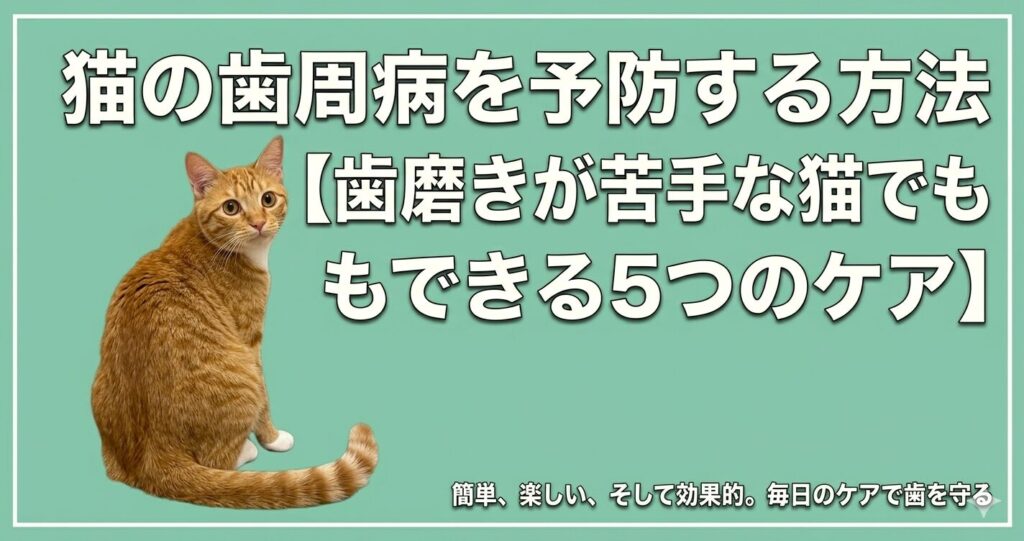 歯ケアされる猫のイメージ