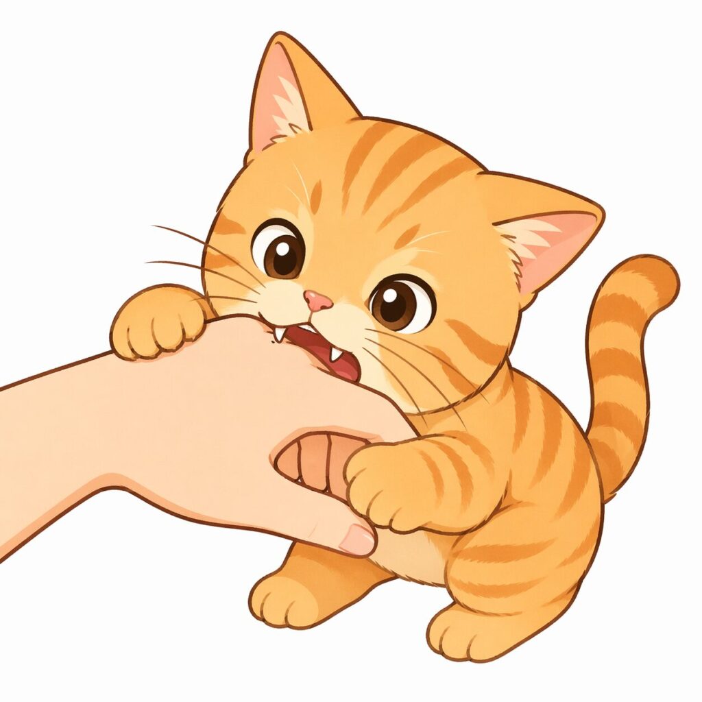 猫が急に噛んでくる理由と対処法を解説する記事のメイン画像
